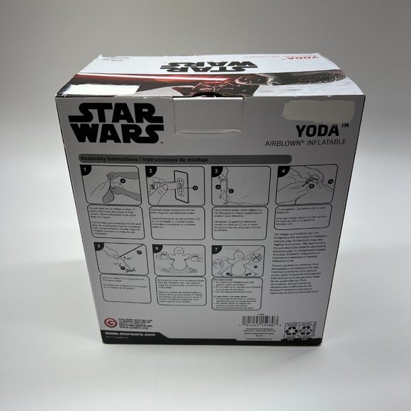 Gemmy Airblown Inflatable Star Wars Yoda Candy Cane LED Light Up 3.2 Feet Tall - Picture 3 of 7